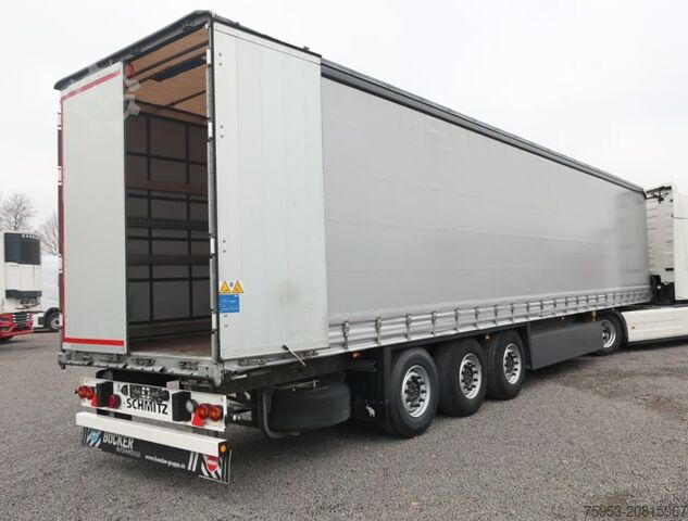 Nyitott ponyvás félpótkocsi Schmitz Cargobull SCS 24 Liftachse P-Kasten Getränkezertifikat