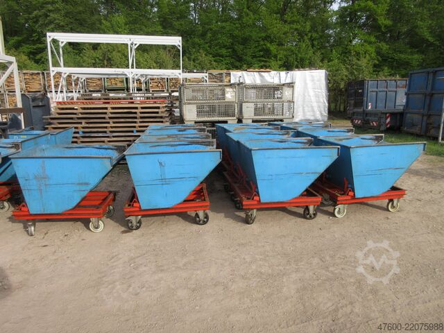 Contentor basculante, contentor basculante, caçamba basculante Bartels Spänekübel Container Späne SK 30 R Stapelkipper Muldenkipper 300L