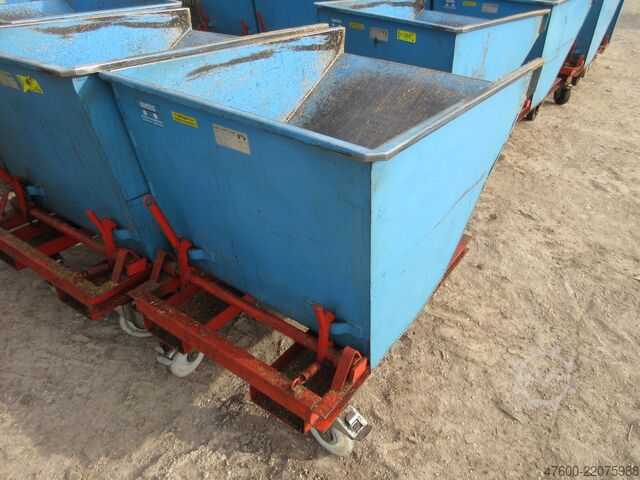 Contentor basculante, contentor basculante, caçamba basculante Bartels Spänekübel Container Späne SK 30 R Stapelkipper Muldenkipper 300L