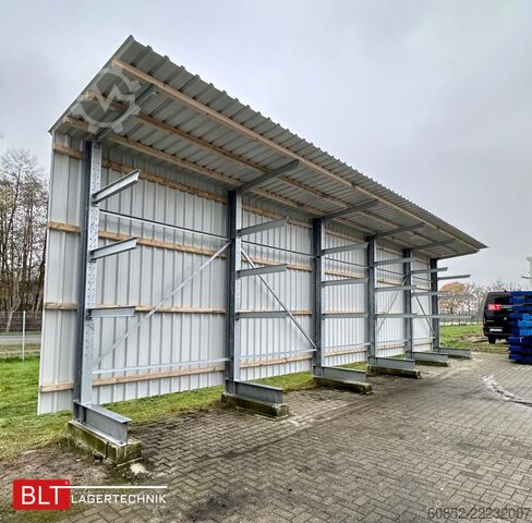 Estantería cantilever Kragarmregal mit Dach & Rückwand H:400cm Fuß + 3 Ebenen