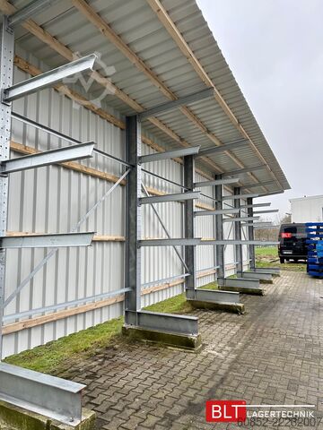 Estantería cantilever Kragarmregal mit Dach & Rückwand H:400cm Fuß + 3 Ebenen
