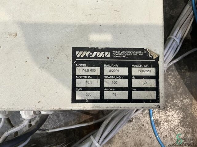 Máquinas trituradoras Weima WLB 600, año 2001, 13.602 horas de funcionamiento. Weima WLB 600
