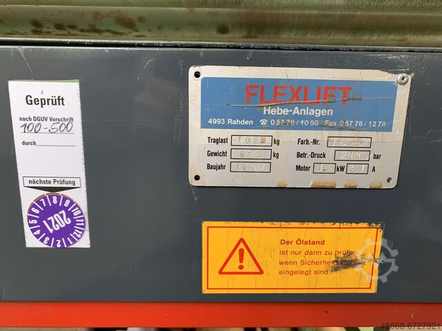 Schaarheftafel Heftafel Hefplateau Flexlift 1000 Kg