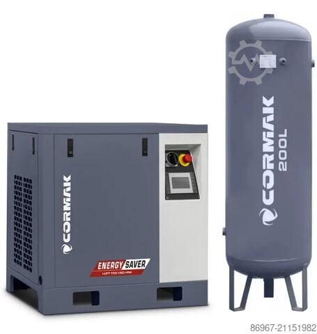 Compressor + Verticale Druktank Set CORMAK LUFT 700 VSD+PM + BUTLA 200L PION