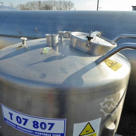 1000 liter tank gemaakt van V4A  