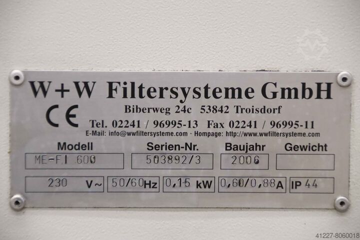 Olienevelafscheider W+W ME-FI 600