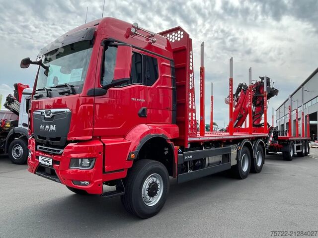 Faanyagszállító MAN TGS 33.540 6x6 BB Kurzholz Plattform Epsilon