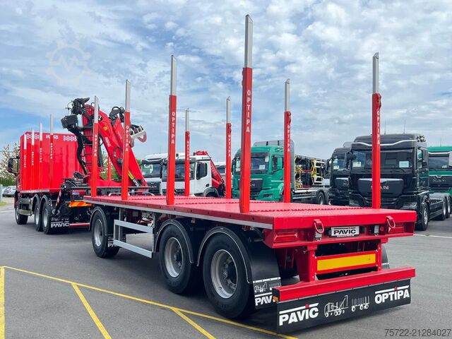 Faanyagszállító MAN TGS 33.540 6x6 BB Kurzholz Plattform Epsilon