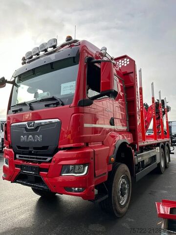 Faanyagszállító MAN TGS 33.540 6x6 BB Kurzholz Plattform Epsilon