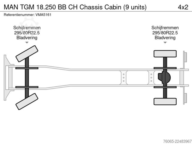  MAN TGM 18.250 BB CH Chassis Cabin (9 units)