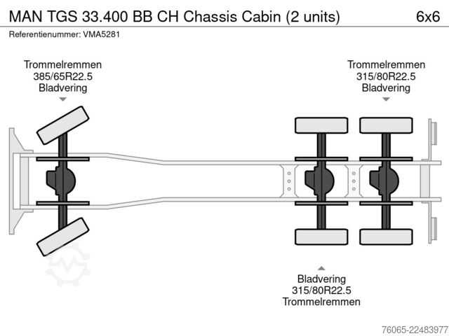  MAN TGS 33.400 BB CH Chassis Cabin (2 units)