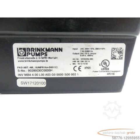 Brinkmann Komponente Brinkmann 6UMFR1AA-D05113 Frequenzumrichter SN:902800OEC0000H