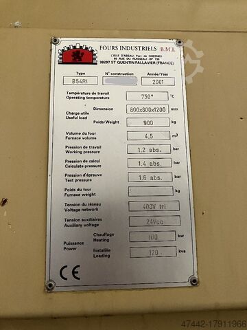 Vacuüm tempereeroven BMI B54RI