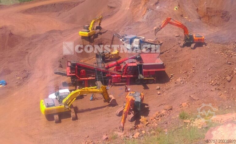 Kırma ekipmanı/mobil kırma tesisi Constmach Mobile Crushing Plant Mobile Limestone Crusher Plant 150-200TP