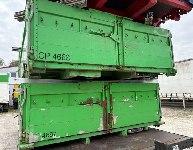 Wissellaadbak Krone BDF 7,45m Baustoff Bordwände Türen