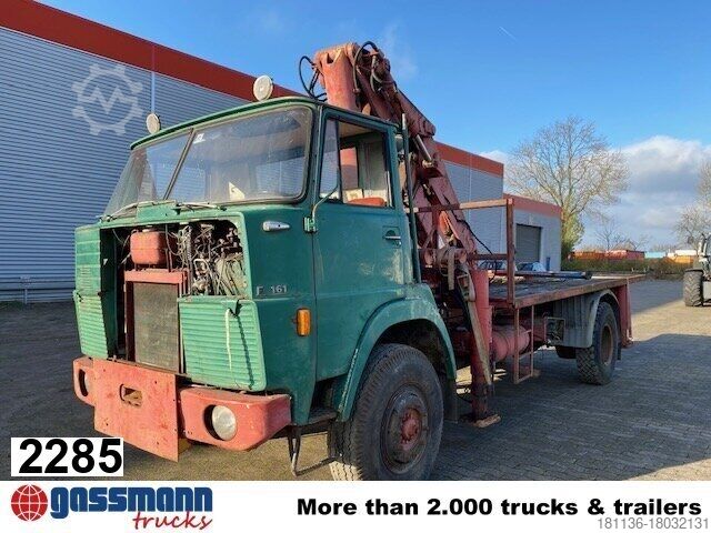 Camion cu platformă Henschel HENSCHEL F 161 AK 4x4 mit Kran Atlas AK 5007