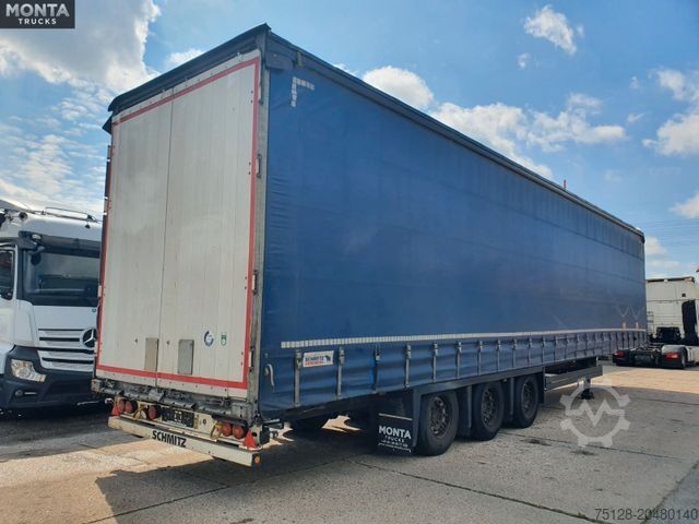 Nyitott ponyvás félpótkocsi SCHMITZ CARGOBULL SCS S3T Varios, Edscha, hydraul. Hubdach, TÜV