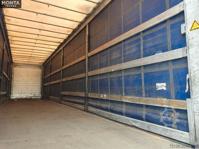 Nyitott ponyvás félpótkocsi SCHMITZ CARGOBULL SCS S3T Varios, Edscha, hydraul. Hubdach, TÜV