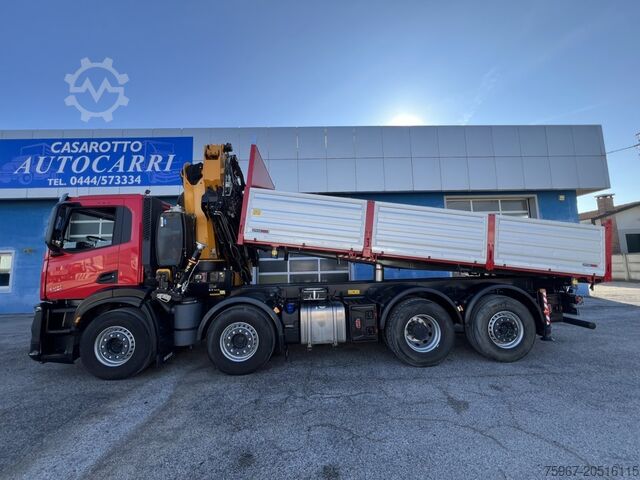 Driezijdige kipper met kraan Iveco X-WAY 480