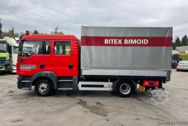 Camion cu platformă și prelată MAN TGL 12.240 4x2 ADR