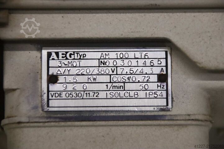 Motor elétrico 1,5 kW 920 rpm AEG AM 100 LT6
