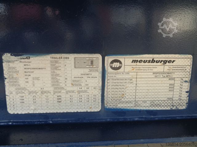 Arbejdsplatform sættevogn MEUSBURGER MPS-3 Rungentachen Containerverriegelungen