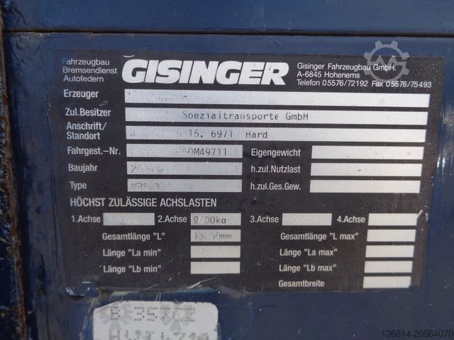 Arbejdsplatform sættevogn MEUSBURGER MPS-3 Rungentachen Containerverriegelungen