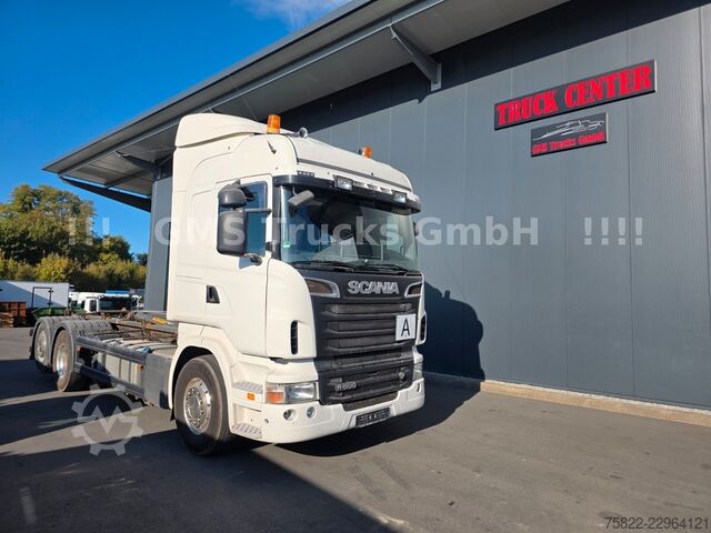 Autocamion cu cârlig pentru containere SCANIA R500 V8 / Manual / TOP ZUSTAND / German