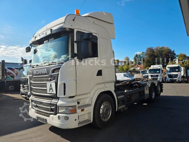 Autocamion cu cârlig pentru containere SCANIA R500 V8 / Manual / TOP ZUSTAND / German