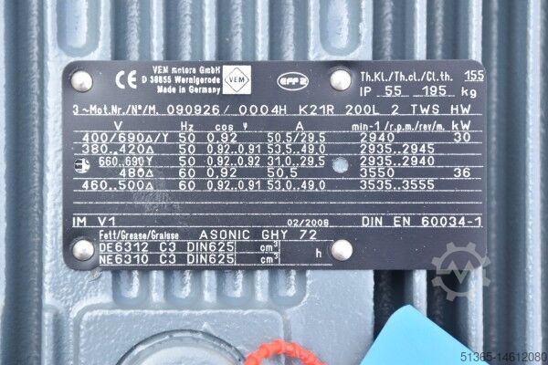 Silnik trójfazowy 30-36kW VEM 90926