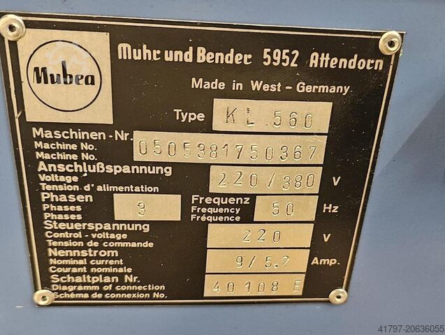 Ponsmachine Mubea KL 560 Mubea KL 560