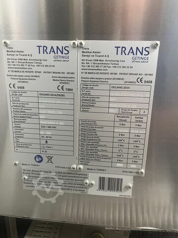 Autoklav sterilizator parom vode Getinge Trans Smart 555 doble puerta