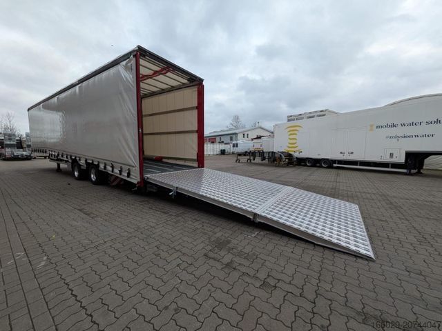 Auflieger mit Pritsche & Plane  Wiese Gabelstaplertransporter mit Rampe