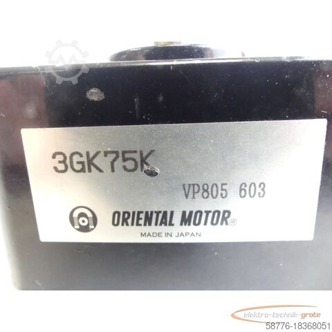 Oriental Motor Motor Oriental Motor 3GK75K Reduzier-Getriebe-Kopf VP805 603