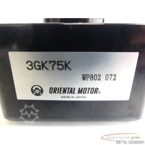 Oriental Motor Motor Oriental Motor 3GK75K Reduzier-Getriebe-Kopf WP802 072 - ! -