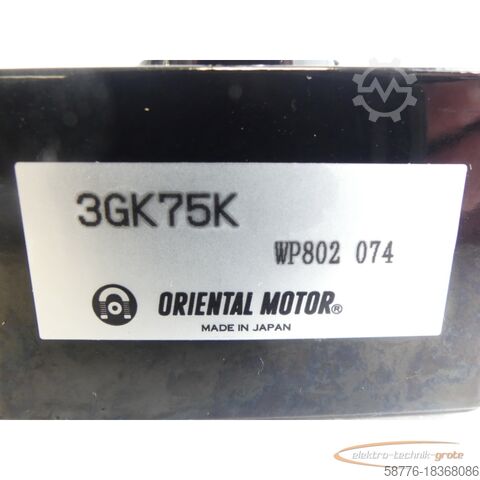 Oriental Motor Motor Oriental Motor 3GK75K Reduzier-Getriebe-Kopf WP802 074 - ! -