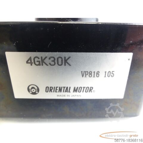 Oosterse motor Oriental Motor 4GK30K Reduzier-Getriebe-Kopf VP816 105