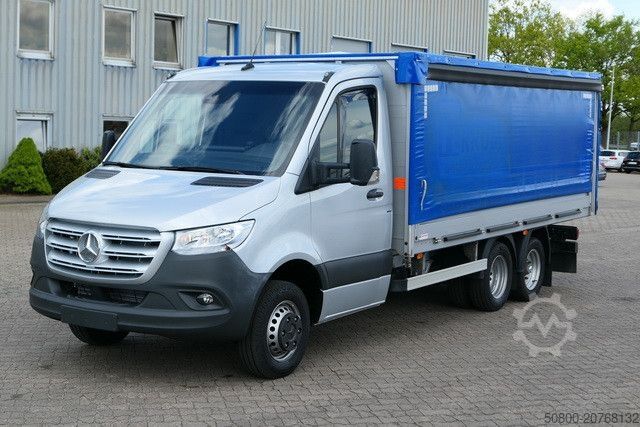 Perdeli panelvan MERCEDES-BENZ 519 CDI Sprinter 6x2, 3-Achser, Schiebeplane