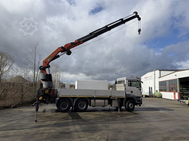 Lastbil med flak MAN Truck & Bus TGA08  TGS 26.440 6 x 4 BL mit Kran PK53002