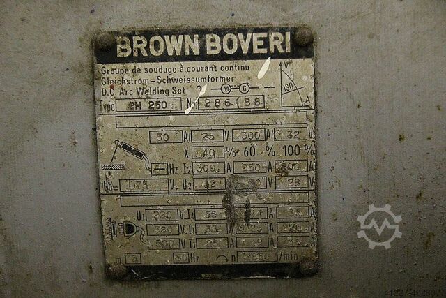 Electrode welding device 300 A Brown Boveri SM 250
