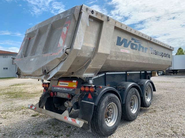 Damperli yarı römork SCHWARZMÜLLER Alu-Mulde_ Stahl-Boden_ 24m³_ BPW_ Trommelbremse