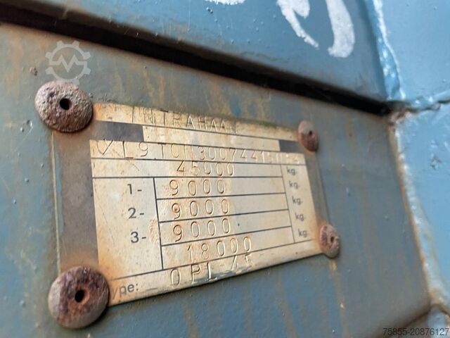 Plattformanhänger Haan OPL 45 Heavy Duty / Rungen-Potholes /BPW / 2x L...