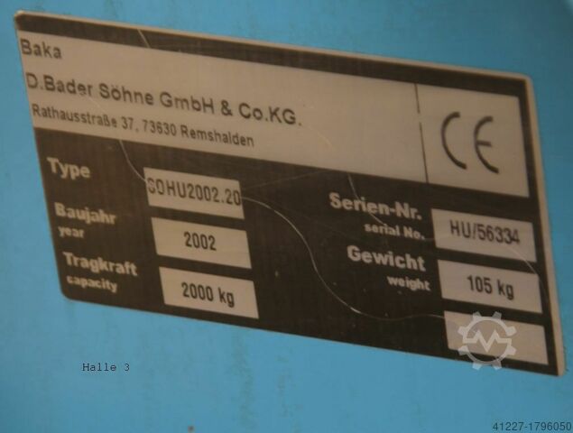 Transpalet transpalet special pentru paleți înalți Baka S0HU2002.20