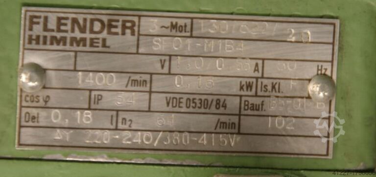 Motor 0,16/3 kW 7,1/320 rpm Flender ZF20-090SP/2U
