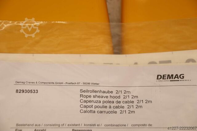 Juego de cubiertas para poleas de cable Demag 2/1 2m  82930533