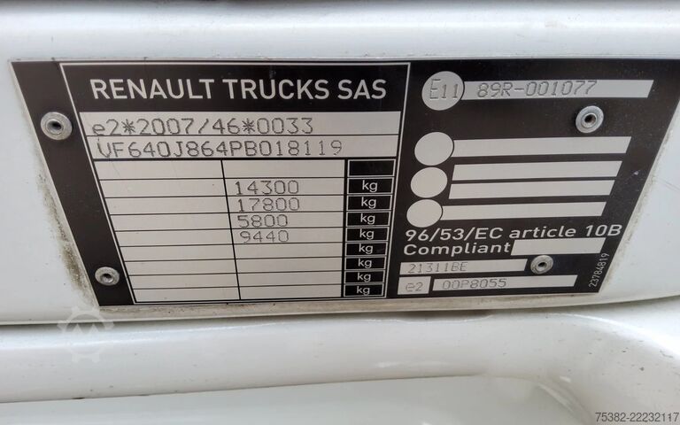 Koffer Renault D (Verhuur VMT) SERIE 250.14 - ACC. - 05-BTT-5 ...