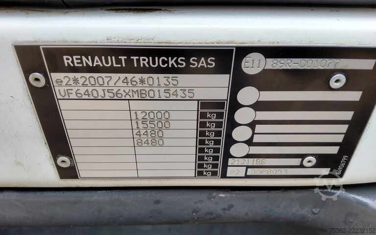 Koffer Renault D 210 P4x2 - ACC. - 33-BPX-1 - BAKWAGEN - 12 TO...