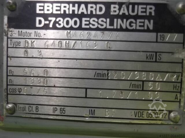 Tandwielmotor 0,3 kW 56 tpm BAUER DK640H/163L