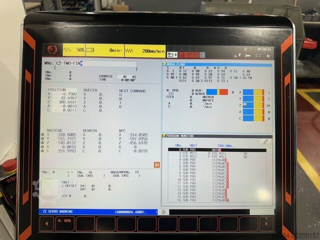 5-akset CNC bearbejdningscenter (2016) Mazak Variaxis i-700 5