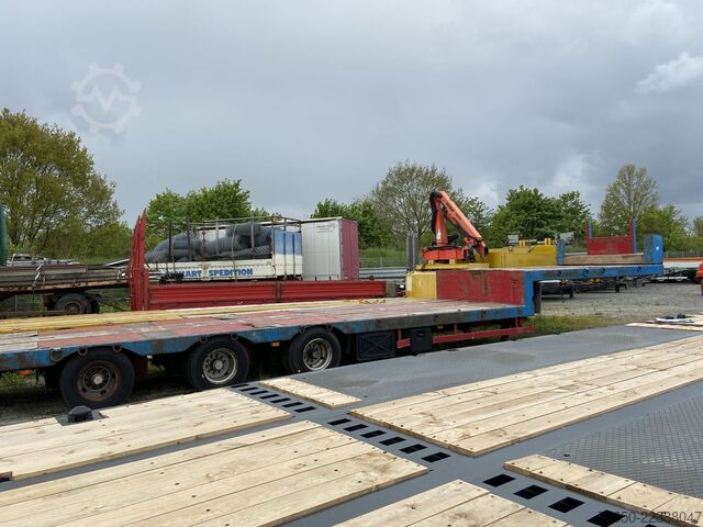 Low loader semitrailer  stp  3 Achs Satteltieflader Platofür Fertigteile oder Baumaschinen